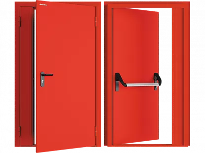 Противопожарная дверь двустворчатая, правая 1950х2050 мм